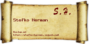 Stefko Herman névjegykártya